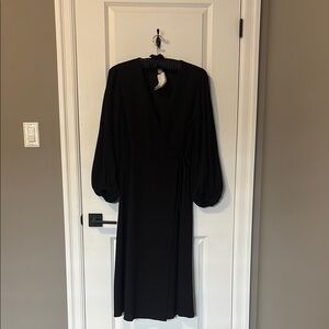 NWT H&M Elegant Black Wrap Dress